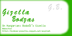 gizella bodzas business card